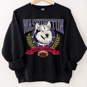 1991 NCAA Washington Huskies UW Washington Huskies sweatshirt shirt retro